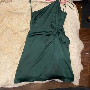 Gianni Bini Green one shoulder tie dress